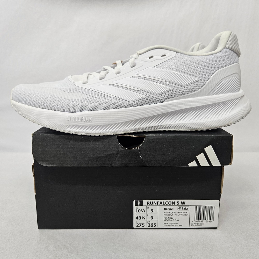 Adidas Women's RunFalcon‎ 5 Running Shoes IH7760 Cloud White Sz 10.5
